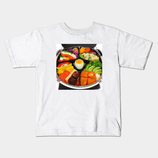 Bento Japan Food Container Kids T-Shirt by Flowering Away